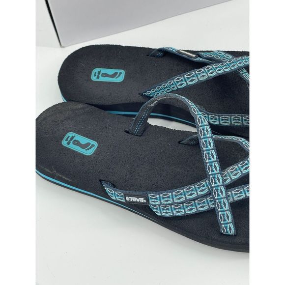 Tevas‎ Sandals Strappy Blue Black Women's Size 11 - Picture 7 of 11